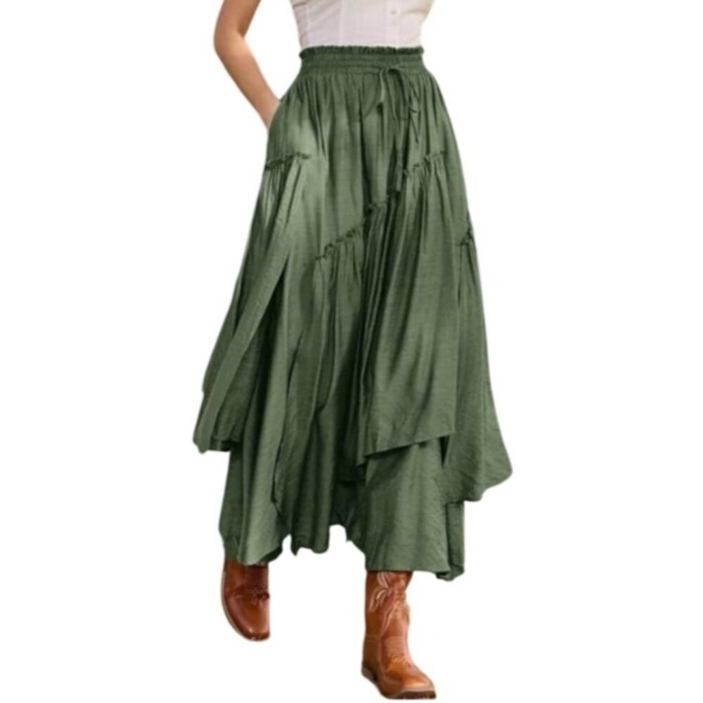 Scarlet Darkness Women’s Skirt Size Small Maxi Medieval RenaissanceOlive Green